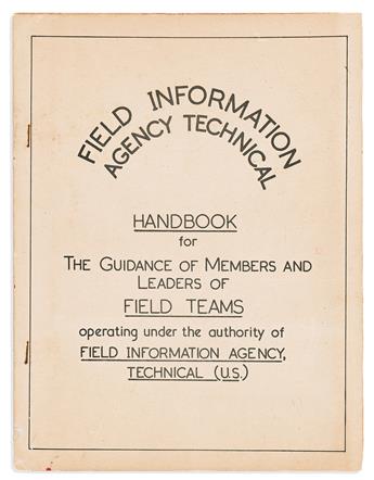 (WORLD WAR TWO.) Field Information Agency Technical Handbook for . . . Field Teams.
